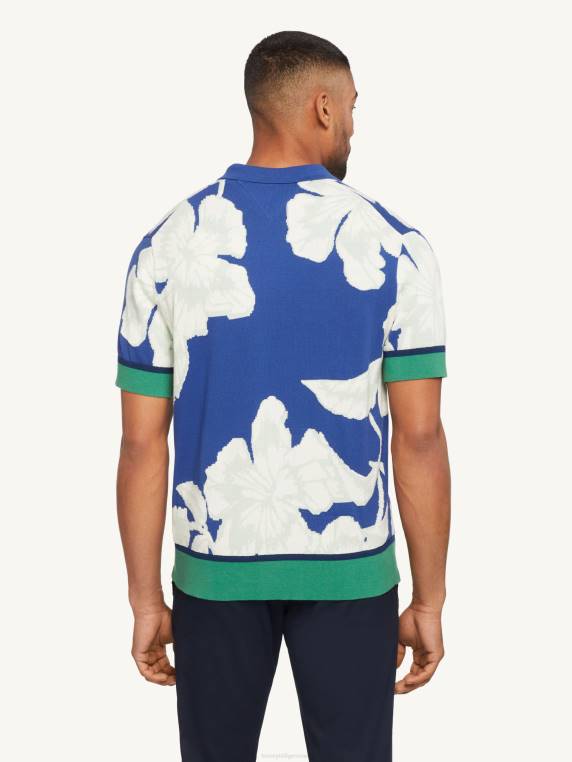 פולו סרוג פרחוני NX20814 אינדיגו דמדומים Tommy Hilfiger