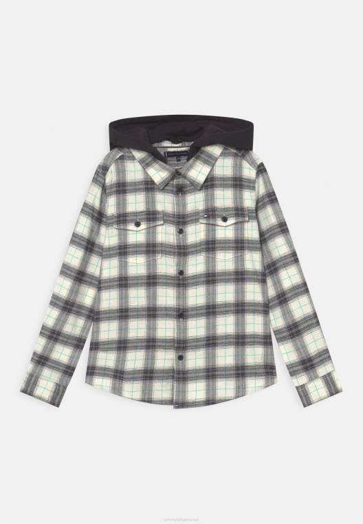 חולצת קפוצ'ון מתיחה NX208154 בז'/מעונן Tommy Hilfiger