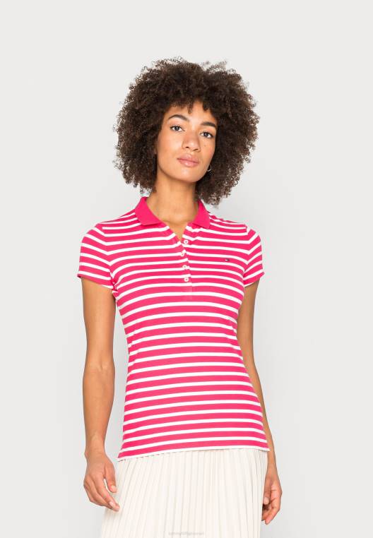 חולצת פולו דקה עם שרוולים קצרים NX208155 ברטון/לבן פאר Tommy Hilfiger