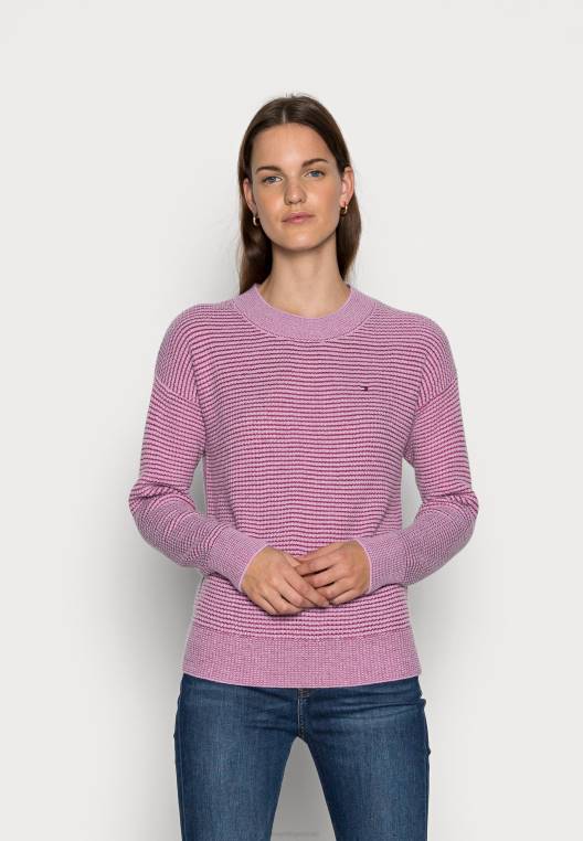 מגשר סוודר דו גוונים NX208159 אודם ארגמן/זוהר Tommy Hilfiger