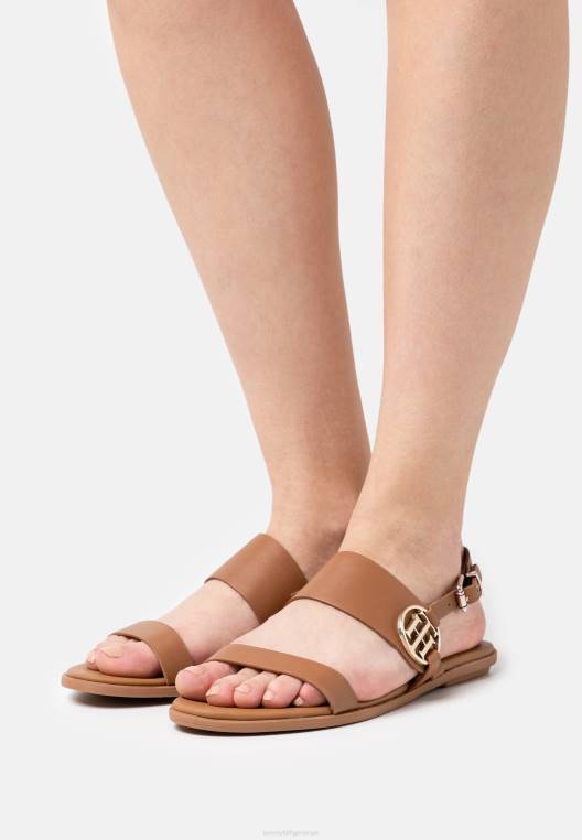 סנדלים שטוחים עגולים NX208170 קוניאק קיץ Tommy Hilfiger