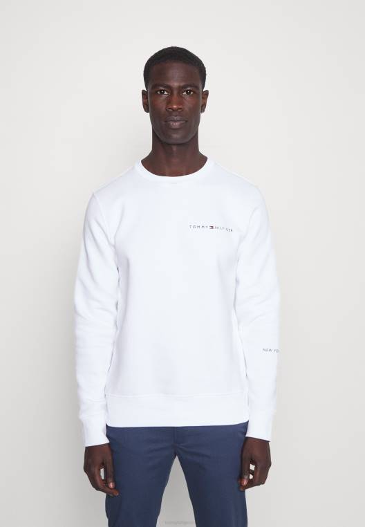 סווטשירט עם צווארון רב מיקום NX208172 לבן Tommy Hilfiger
