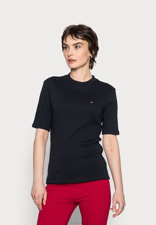 חולצת טריקו בסיסית עליונה רזה NX208178 כְּחוֹל Tommy Hilfiger