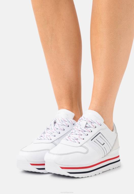 מאמנים שטוחים NX208187 לבן Tommy Hilfiger