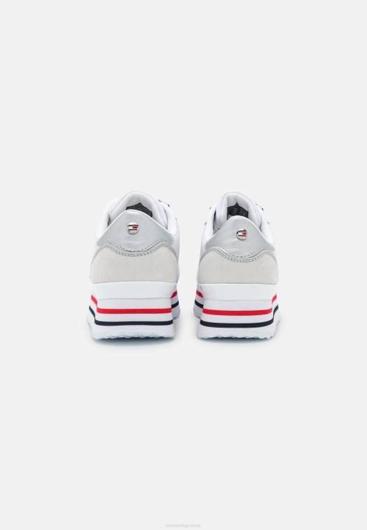 מאמנים שטוחים NX208187 לבן Tommy Hilfiger