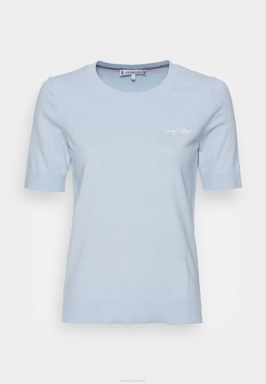 חולצת טריקו בסיסית NX208212 כחול מבריז Tommy Hilfiger