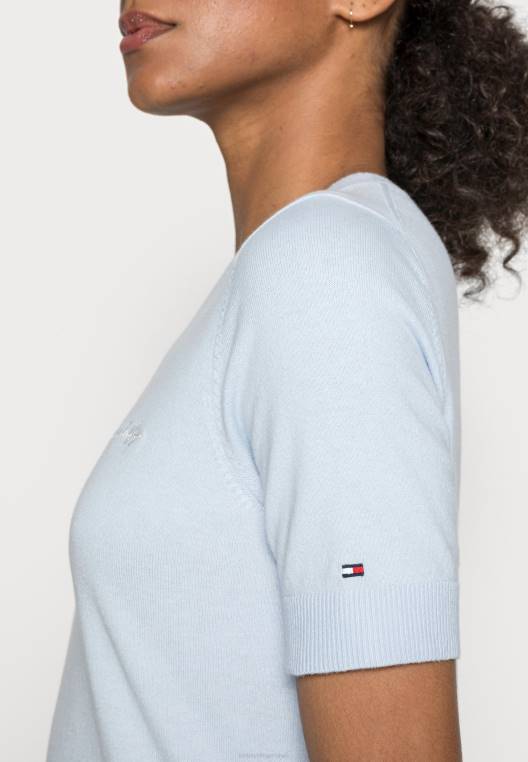 חולצת טריקו בסיסית NX208212 כחול מבריז Tommy Hilfiger