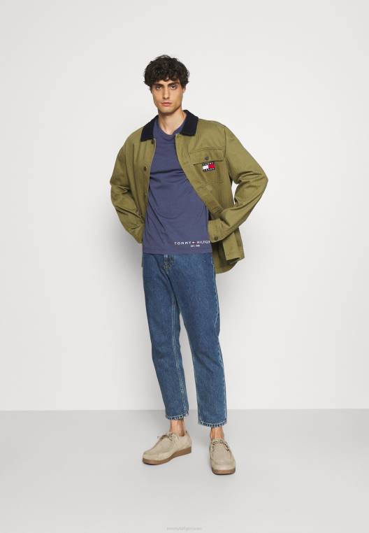 חולצת טי עם הדפס לוגו NX208219 אינדיגו דהוי Tommy Hilfiger