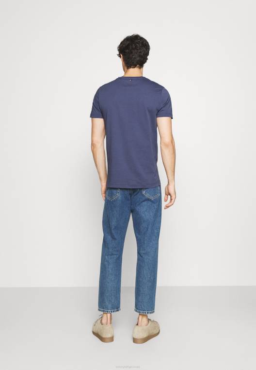חולצת טי עם הדפס לוגו NX208219 אינדיגו דהוי Tommy Hilfiger