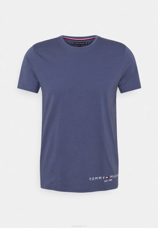 חולצת טי עם הדפס לוגו NX208219 אינדיגו דהוי Tommy Hilfiger