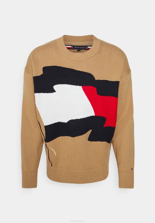 סוודר סוודר דגל גלי NX208221 סל חום Tommy Hilfiger