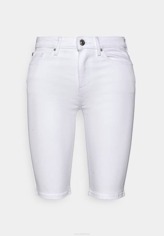 מכנסי ג'ינס קצרים ברמודה של ונציה NX208224 אופטי לבן Tommy Hilfiger