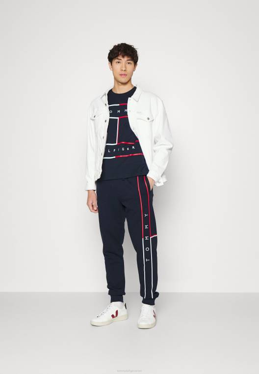 טופ דגל גדול עם שרוולים ארוכים NX208235 שמיים מדבריים Tommy Hilfiger