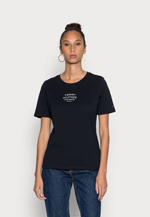 חולצת טי בהדפס רגיל טקסט NX208248 שמיים מדבריים Tommy Hilfiger