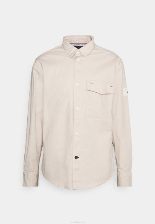 ז'קט קליל של חולצה קלה NX208256 נוצה לבן Tommy Hilfiger