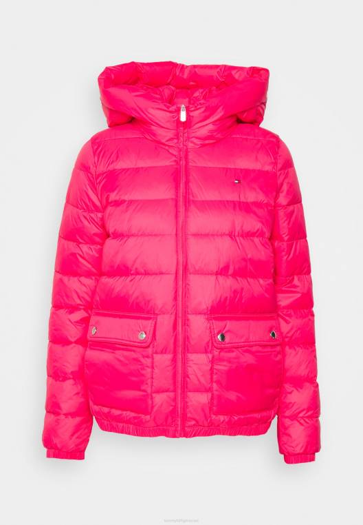 מעיל קפוצ'ון מרופד מעיל קל NX208263 פאר ורוד Tommy Hilfiger