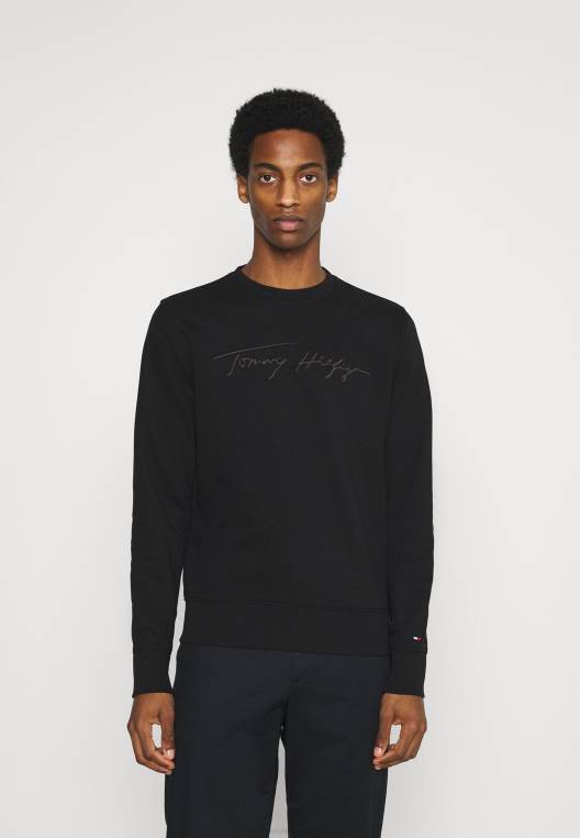 סווטשירט עם צווארון חתימה NX208285 שָׁחוֹר Tommy Hilfiger