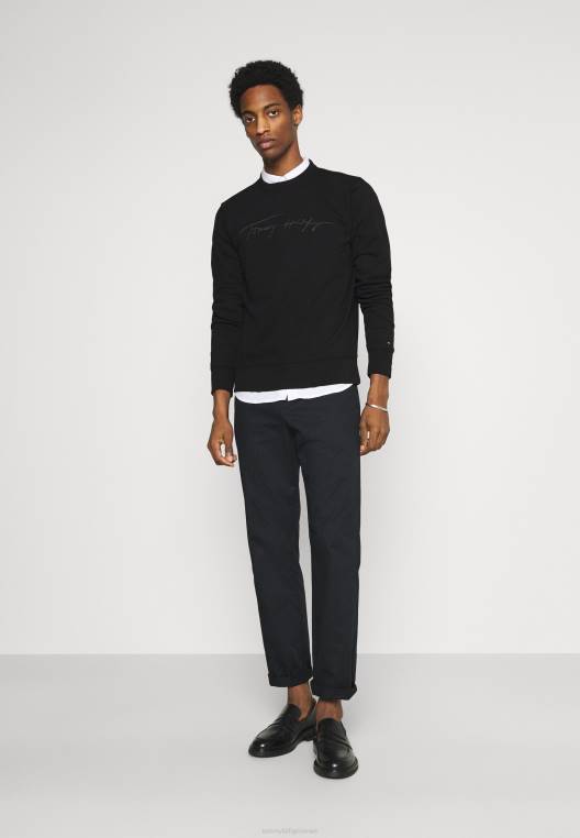 סווטשירט עם צווארון חתימה NX208285 שָׁחוֹר Tommy Hilfiger