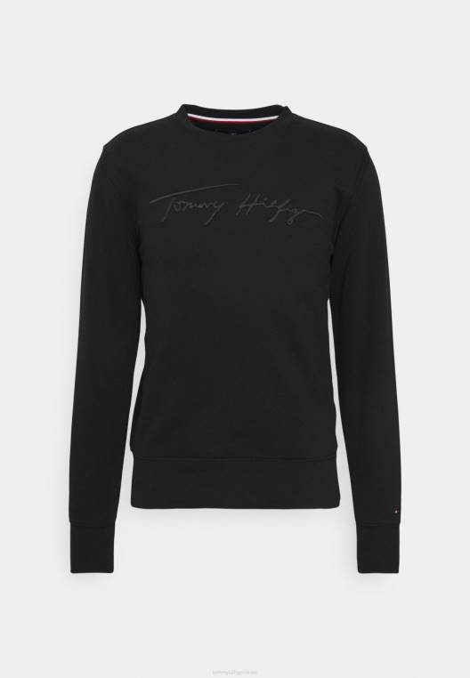 סווטשירט עם צווארון חתימה NX208285 שָׁחוֹר Tommy Hilfiger