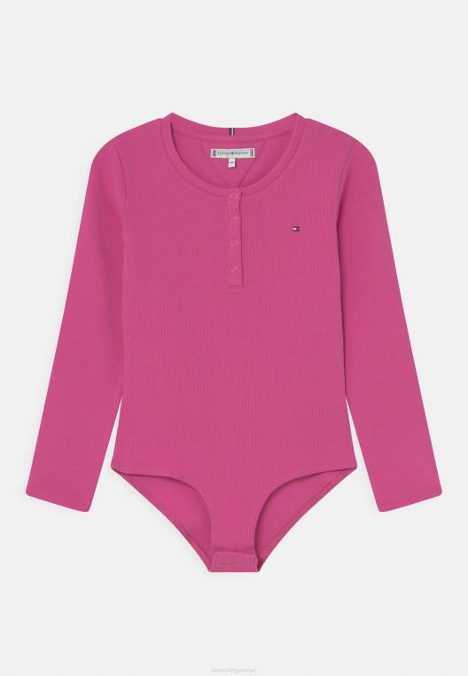 טופ הנלי עם שרוולים ארוכים NX208286 פוקסיה חיה Tommy Hilfiger