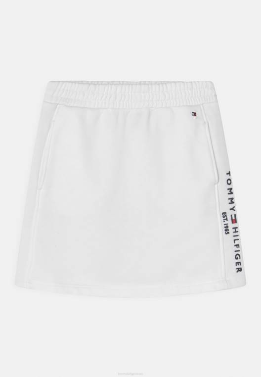 חצאית מיני חצאית חיונית NX208292 לבן Tommy Hilfiger