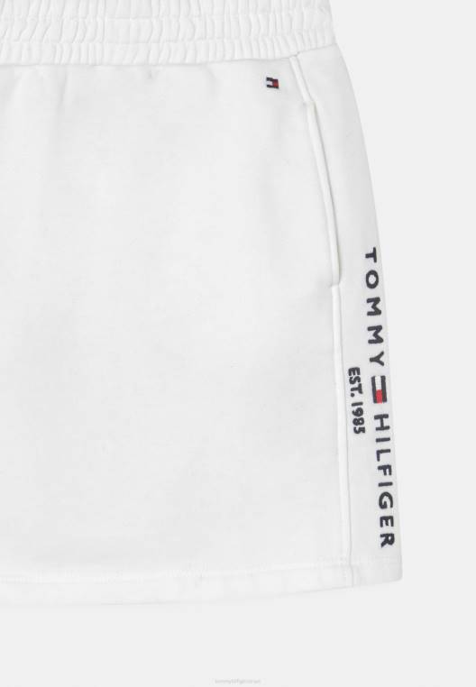 חצאית מיני חצאית חיונית NX208292 לבן Tommy Hilfiger