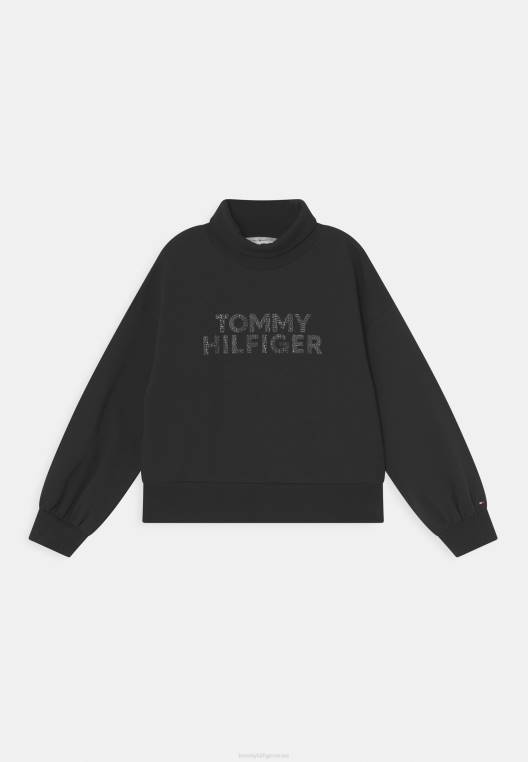 סווטשירט עם צווארון רול NX208301 שָׁחוֹר Tommy Hilfiger