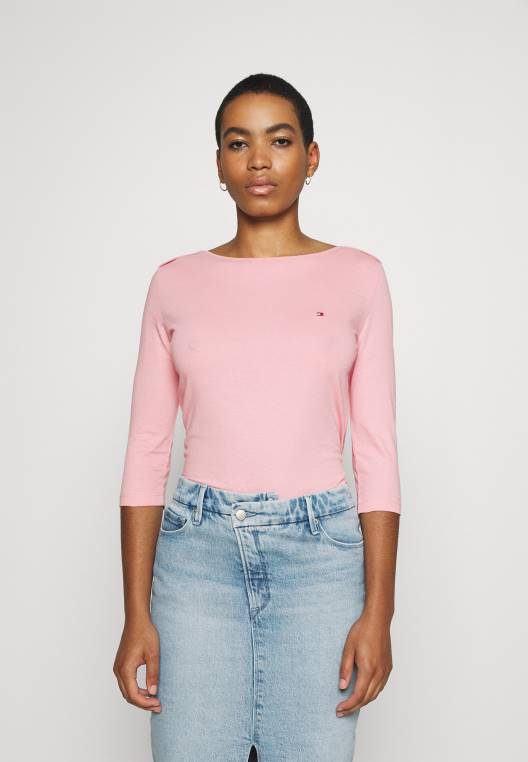 חלק עליון סירה רזה עם שרוולים ארוכים NX208319 וָרוֹד Tommy Hilfiger