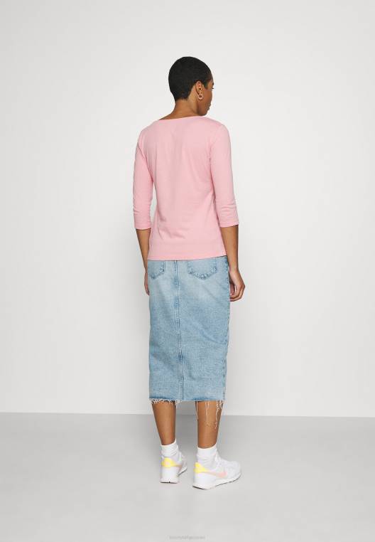 חלק עליון סירה רזה עם שרוולים ארוכים NX208319 וָרוֹד Tommy Hilfiger