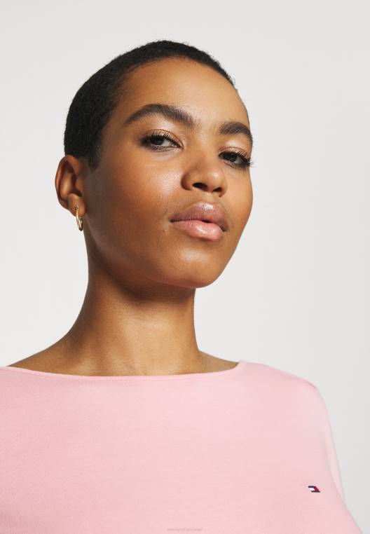 חלק עליון סירה רזה עם שרוולים ארוכים NX208319 וָרוֹד Tommy Hilfiger