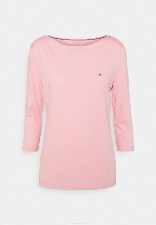 חלק עליון סירה רזה עם שרוולים ארוכים NX208319 וָרוֹד Tommy Hilfiger