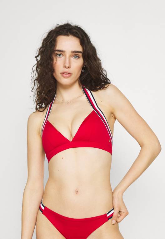 טופ ביקיני קבוע משולש NX208320 אדום ראשוני Tommy Hilfiger