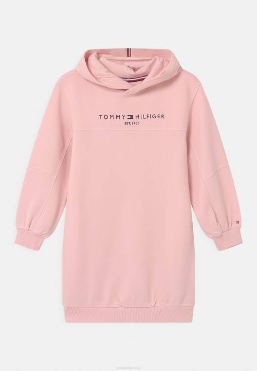 שמלת יום קפוצ'ון חיונית NX208326 ורוד עדין Tommy Hilfiger