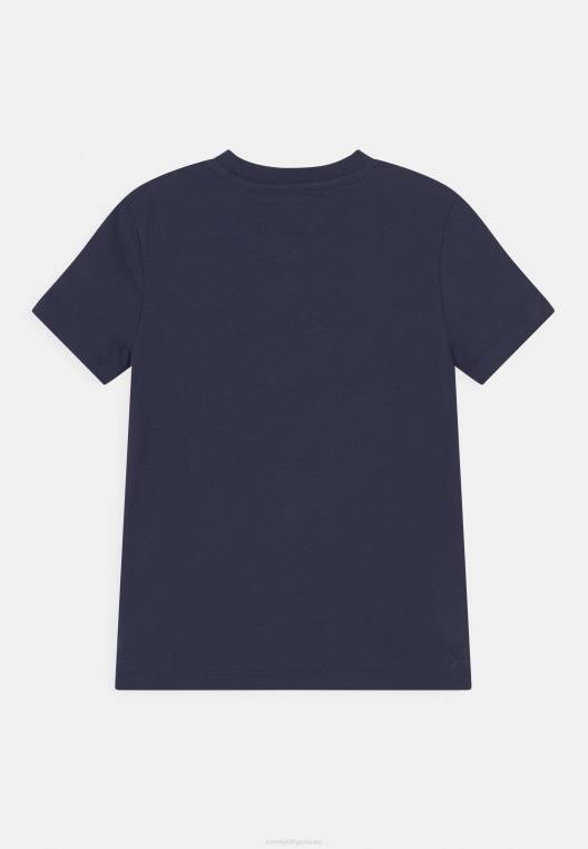 טי שירט עם תג מורשת בהדפס יוניסקס NX208349 צי הדמדומים Tommy Hilfiger