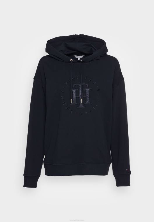 סווטשירט קפוצ'ון גרפי נינוח NX208351 שמיים מדבריים Tommy Hilfiger