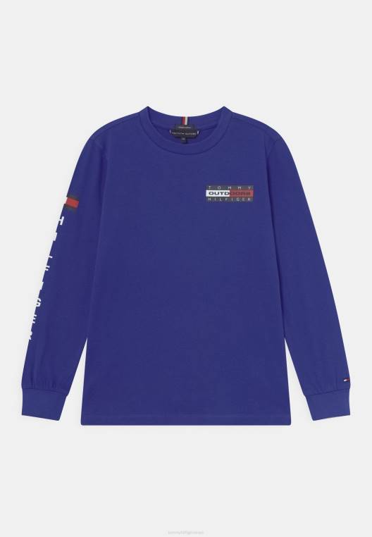 חולצת טי משלחת עם שרוולים ארוכים NX208356 סגול בית המשפט Tommy Hilfiger