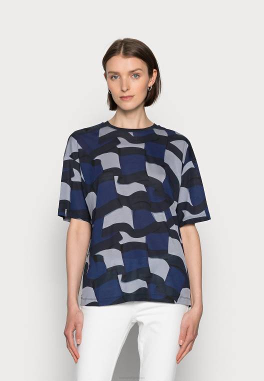 אייקון חולצת טריקו עם הדפס גרפי נינוח NX208383 כְּחוֹל Tommy Hilfiger