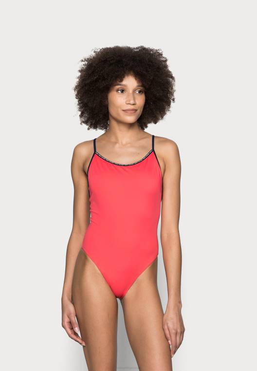 סרט בגד ים מחלק אחד NX208384 קרמין זוהר Tommy Hilfiger