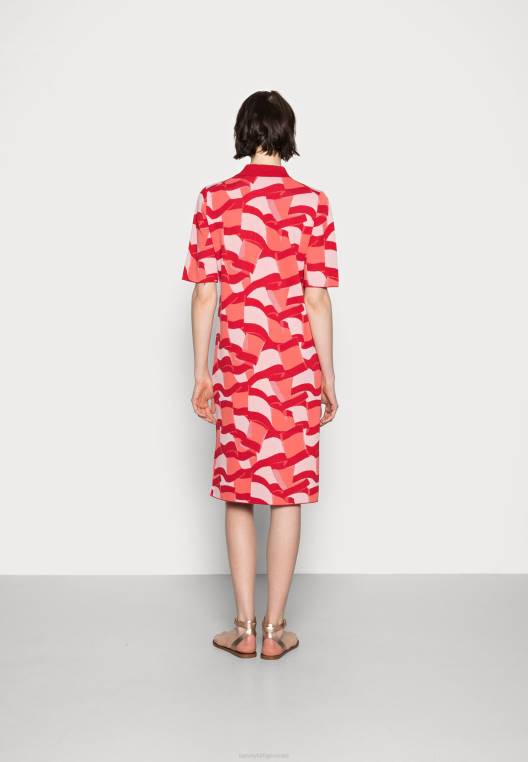 שמלת יום שמלת סמל פולו מידי NX208401 אָדוֹם Tommy Hilfiger