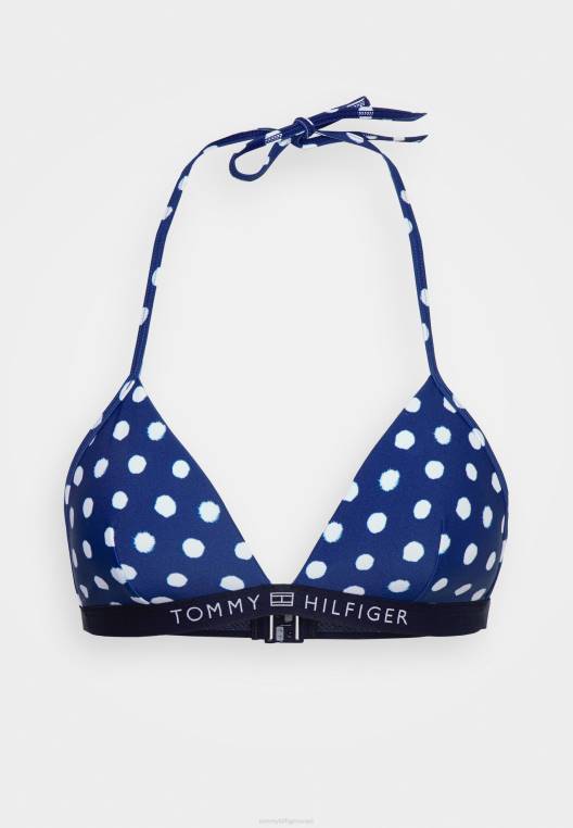 חולצת ביקיני קצף קבועה משולש NX208432 כחול כהה Tommy Hilfiger
