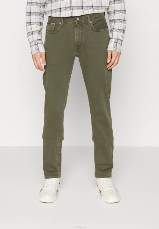 ג'ינס עם רגליים ישרות בצבע דנטון NX208452 חאקי כפרי Tommy Hilfiger