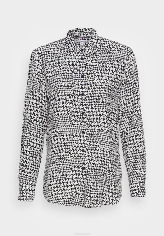 חולצה מכופתרת של מונגרמה פלור NX208457 דופ כלב קטן/שמימי מדבר אקרו Tommy Hilfiger