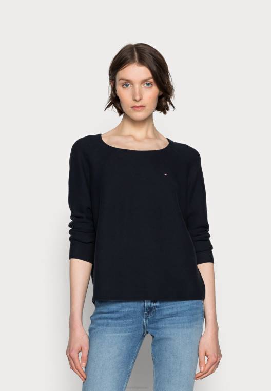 מגשר סוודר פתוח במרקם NX208459 כְּחוֹל Tommy Hilfiger