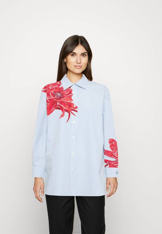 חולצת אוברסייז פרחונית NX208460 אי פרח/איתקה Tommy Hilfiger