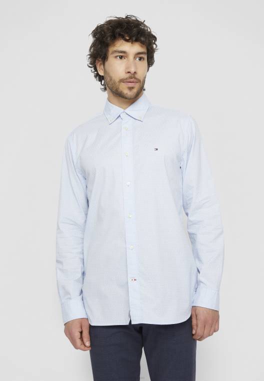 חולצת מיקרו רכה NX208472 כחול מבריז/לבן אופטי Tommy Hilfiger