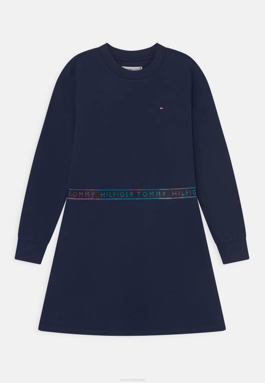 שמלת טייפ ג'רסי NX208480 צי הדמדומים Tommy Hilfiger