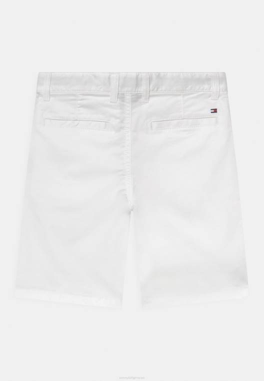 מכנסי גמיש חיוניים NX208481 לבן Tommy Hilfiger