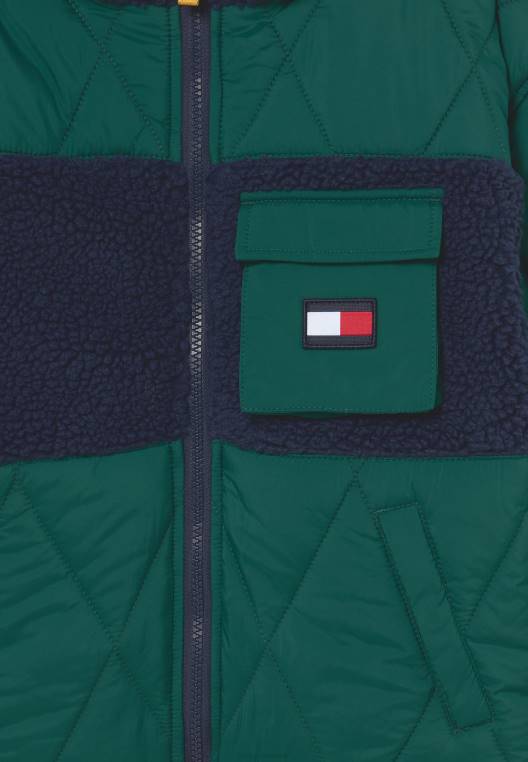 ז'קט קליל מיקס קווילט NX208482 ירוק כפרי Tommy Hilfiger