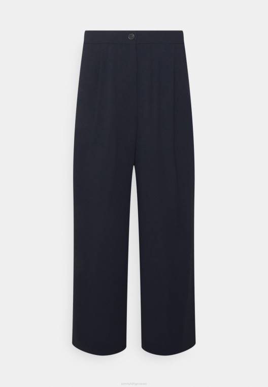 מכנסיים מכנסיים לרגליים רחבות אריג נוזלי NX208497 שמיים מדבריים Tommy Hilfiger