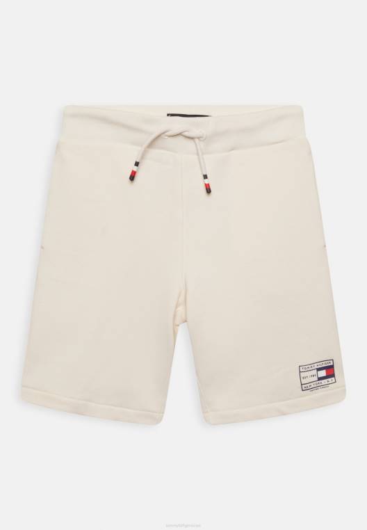 מכנסיים קצרים בצבע טבעי NX208506 לבן עתיק Tommy Hilfiger